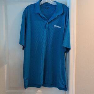 Ping Blue Polo Shirt Short-Sleeved Casual